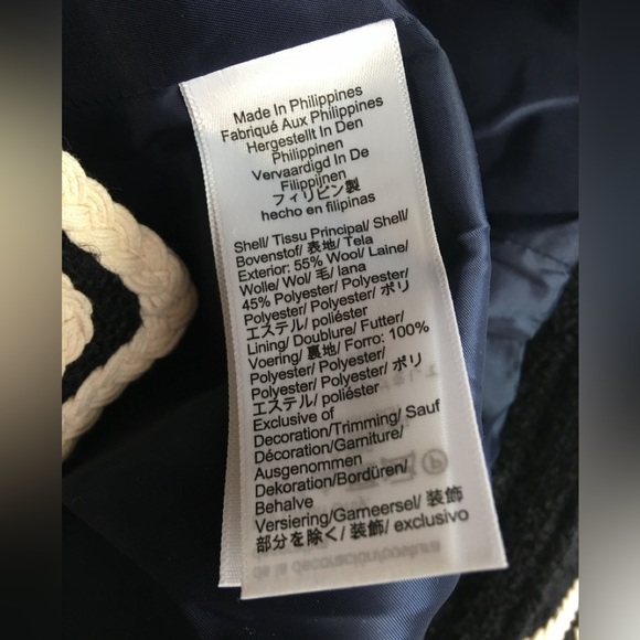 NWT LONGER J CREW LADY TWEED JACKET IN BLACK/ WHITE Size 8 - Picture 13 of 16